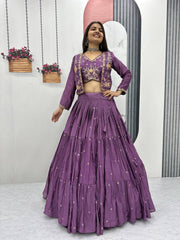 Designer Sequence Embroidery Work Lehenga Choli