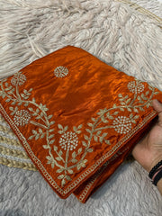 Beautiful Soft Shine Coding Sequence & Butti Work Saree