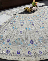 Beautiful Premium Quality Georgette Coding Sequence Real Mirror Work Lehenga Choli