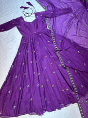 Beautiful Zipsy Silk Embroidery & Sequence Work Gown