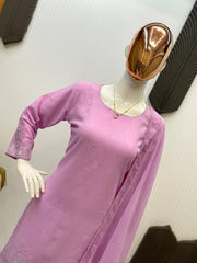 Beautiful Pink Georgette Sequence Embroidery Work Suit