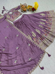 Beautiful Pure Vichita Silk Embroidery Sequence Work Lehenga Choli