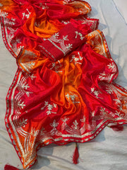 Beautiful Trending Chinon Digital Peding Saree