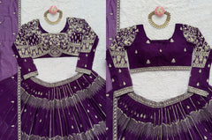 Party-wear Georgette Thread & Sequence Work Lehenga Choli