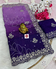 Beautiful Soft Chinon Silk Digital Printed Saree