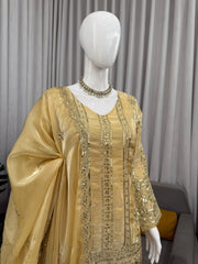 Beautiful Jimmy Choo Silk Thread With Sequence Work Suit