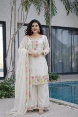 Party-wear Jimmy Choo Bits Embroidery Sequence Coding Sharara