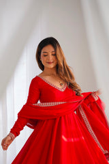 Festival Special Blooming Vichitra Silk Gown