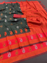 Beautiful Pure kanjivram Banarasi Silk Saree