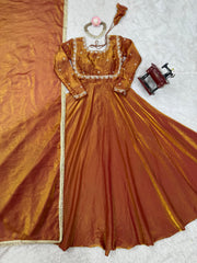 Elegance Fendi Silk Sequence Work Gown