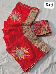 Beautiful Soft Chinon Silk With Sequence Butta In All Over Saree