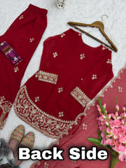 Designer Party-wear Georgette Embroidery Coding & Sequence Work Suit