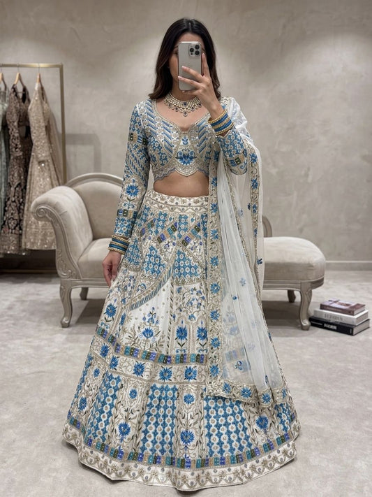 Beautiful Embroidery Sequence Work Lehenga Choli