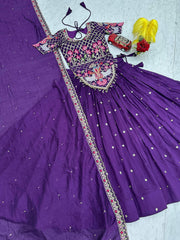 Wedding Special Embroidery Thread & Sequence Lehenga Choli
