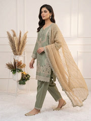 Party-wear Designer Glass Satin Coding With Sequence & Embroidery Work Suit