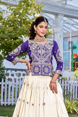 Festival Special Vichitra Silk Embroidery Coding Sequence Work Lehenga Choli