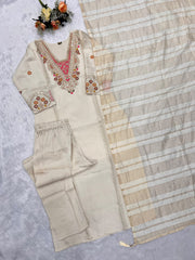 Beautiful Roman Silk Embroidery Sequence Work Salwar suit