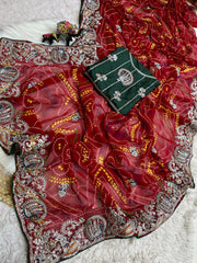 Beautiful Georgette Bandhej Saree