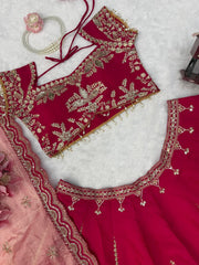 Festival Special Chanderi Silk Thread With Sequence & Cutwork Lehenga Choli