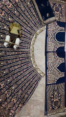 Party-wear Butterfly Net Embroidery Sequence Work Lehenga Choli