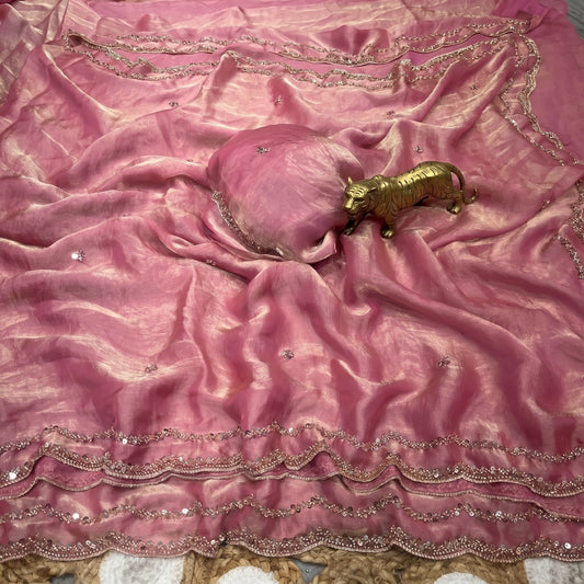 Beautiful Pure Fandy Sattin Silk Saree