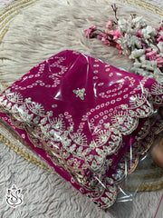 Beautiful Soft Georgette Bandej Printed Work Saree