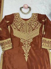 Party-wear Crepe Designer Sharara Suit
