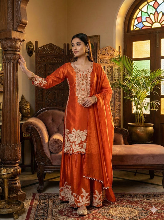 Party-wear Jimmy Choo Sequence Embroidery Work Sharara