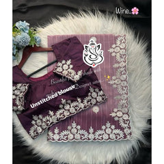 Beautiful Crape Peding Silk Designer Saree