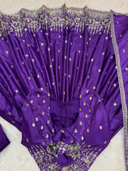 Party-wear American Silk Thread With Sequence Work Gown