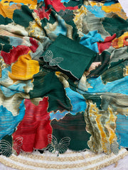 Beautiful Jarkhan & Siroski Work Saree