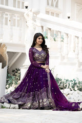 Beautiful Festival Georgette Embroidery Sequence Work Lehenga Choli