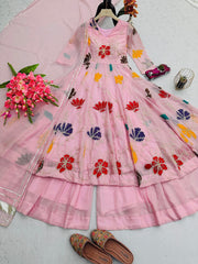 Beautiful Designer Georgette Embroidery & Sequence Work Gown