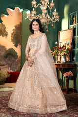 Partywear Premium Malai Satin Embellished With Beautiful Embroidery Work Lehenga