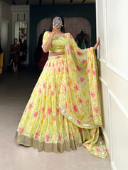 Beautiful Tabby Silk Floral Printed Lehenga Choli