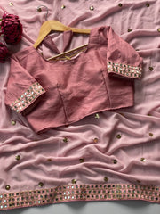 Bollywood Blockbuster Georgette Sequence Butti Work Saree