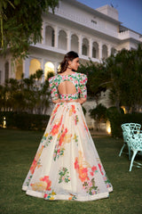 Beautiful Stylish Floral Printed Georgette Lehenga Choli