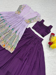 Festival Special Pure Vichitra Crop Top