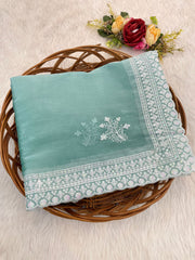 Jimmy choo Dual Colour Sequence Embroidery Work Saree