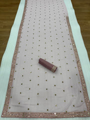 Bollywood Blockbuster Georgette Sequence Butti Work Saree