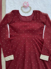 Elegant Ethnic Georgette Silk Mukesh Work Gown