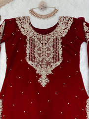 Beautiful Party-wear Designer Georgette Coding & Sequence Work Sharara