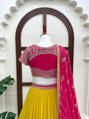Beautiful Georgette Thread With Sequence Work Lehenga Choli
