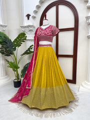 Beautiful Georgette Thread With Sequence Work Lehenga Choli