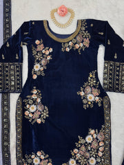 Winter Special Viscose Velvet Sequence Work Salwar Suit