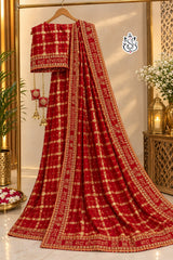 Karwa Chauth Special Viscose Georgette Weaving Foil Zari Work Saree