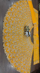 Beautiful Georgette Real Mirror Sequence Embroidery Work Lehenga Choli