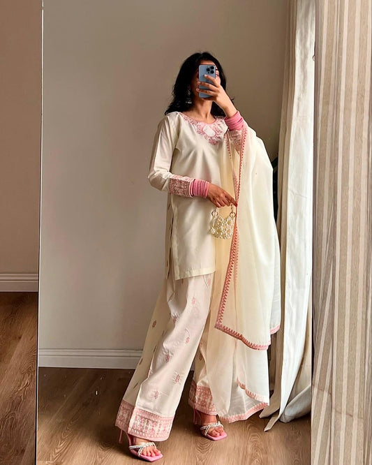 Designer Party-Wear Rayon Cotton Silk Salwar Suit