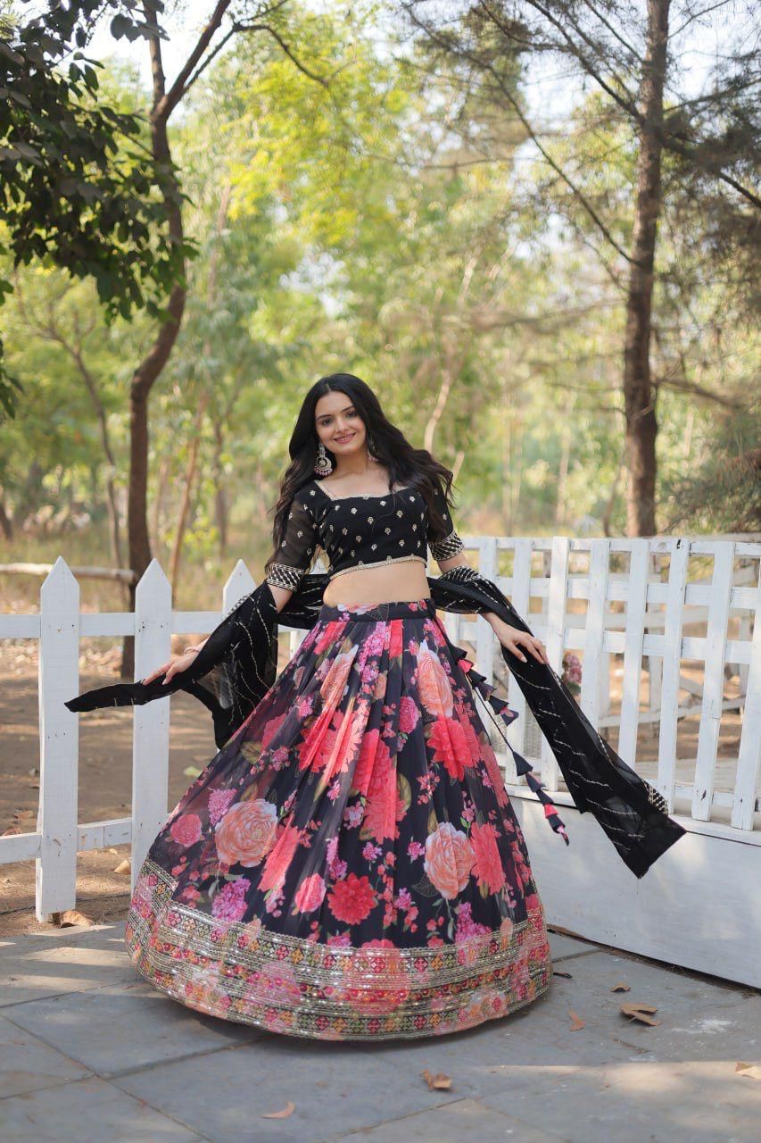 Beautiful Georgette Digital Printed Lehenga Choli