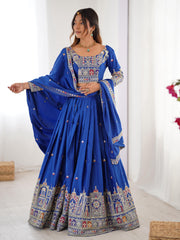Beautiful Crep Silk Coding Dori With Thread & Sequence Work Lehenga Choli